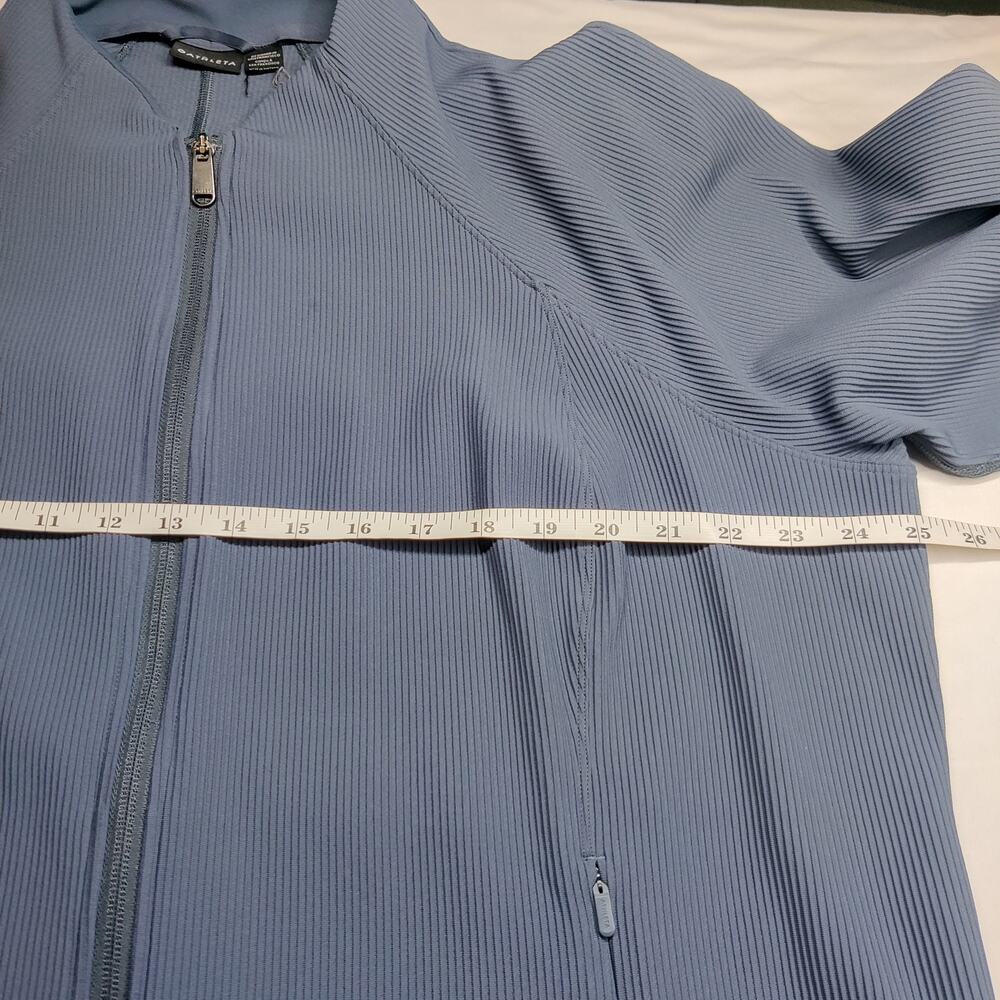 Athleta Slate Blue Full-Zip Ribbed Jacket - Picture 10 of 11